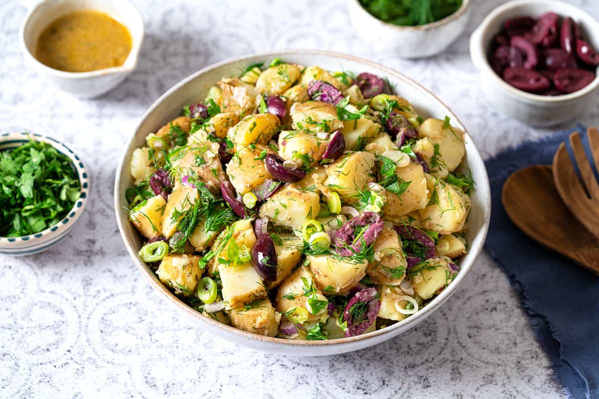 No-Mayo Greek Potato Salad: Fresh, Tangy & Healthy Recipe